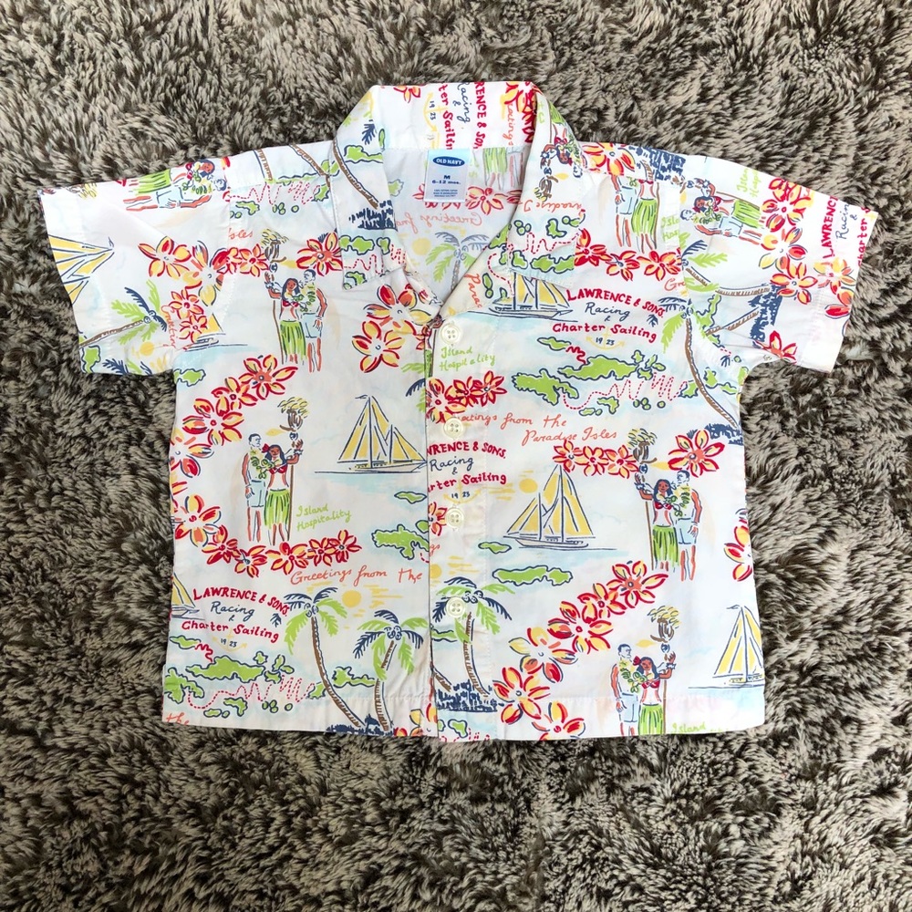 Size 6-12m Old Navy Hawaiian shirt